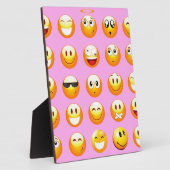 Pastellrosa Emoji Fotoplatte (Seite)