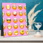 Pastellrosa Emoji Fotoplatte (Seite)