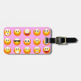 Pastellrosa Emoji Gepäckanhänger