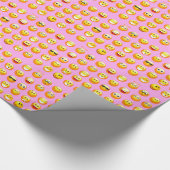 Pastellrosa Emoji Geschenkpapier (Ecke)