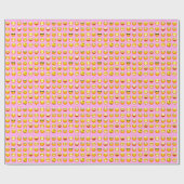 Pastellrosa Emoji Geschenkpapier (Flach)