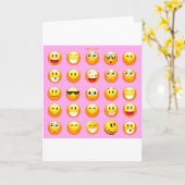 Pastellrosa Emoji Karte (Gelbe Blume)