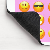 Pastellrosa Emoji Mousepad (Ecke)