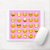 Pastellrosa Emoji Mousepad (Mit Mouse)
