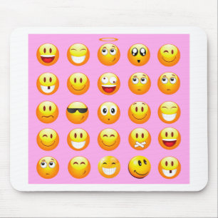 Pastellrosa-Emoji Mousepad