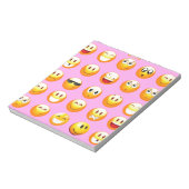 Pastellrosa Emoji Notizblock (Rotiert)