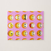 Pastellrosa Emoji Puzzle (Horizontal)