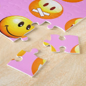 Pastellrosa Emoji Puzzle (Seite)