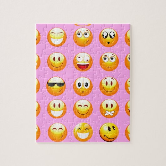 Pastellrosa Emoji Puzzle (Vertikal)