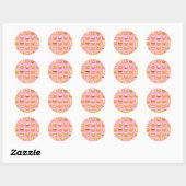 Pastellrosa Emoji Runder Aufkleber (Blatt)