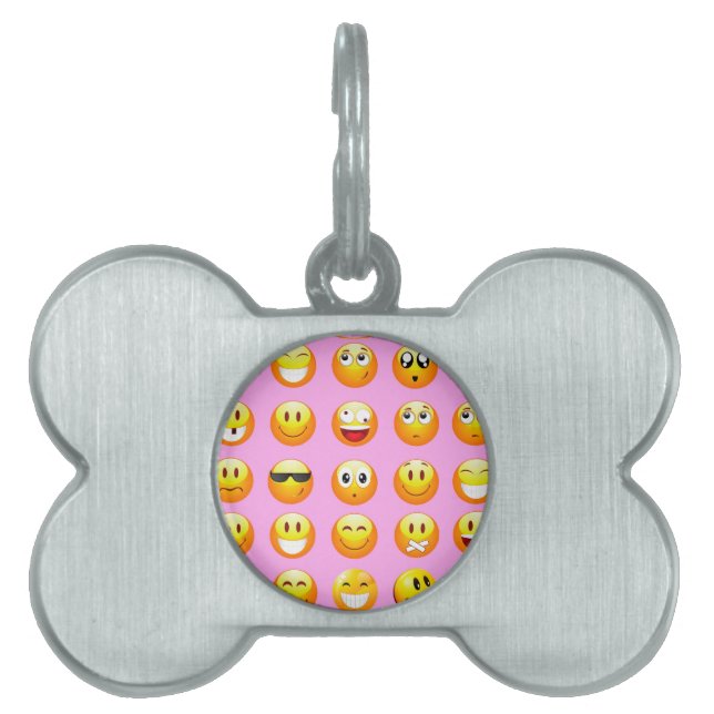 Pastellrosa Emoji Tiermarke (Vorderseite)