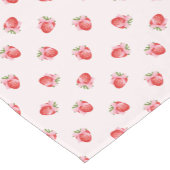 Pastellrosa Erdbeere mit Muster Bow Kurzer Tischläufer (Ecke)