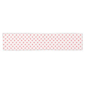 Pastellrosa Erdbeere mit Muster Bow Kurzer Tischläufer (Horizontal)
