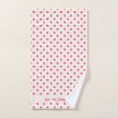 Pastellrosa Erdbeere mit Patternhandtuch Badhandtuch Set (Handtuch)