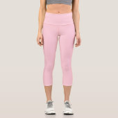 Pastellrosa Farbe | Classic | elegant Capri Leggings (Vorderseite)