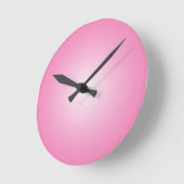 Pastellrosa Farben Abstrakt Blur Gradient Ombre Runde Wanduhr (Winkel)