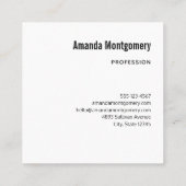 Pastellrosa Flamingos Grünes Muster Quadratische Visitenkarte (Rückseite)