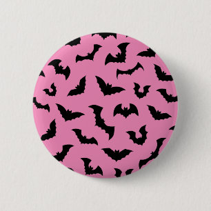 Pastellrosa Fledermaus Button