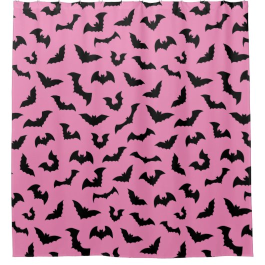 Pastellrosa Fledermaus Duschvorhang (Vorderseite)