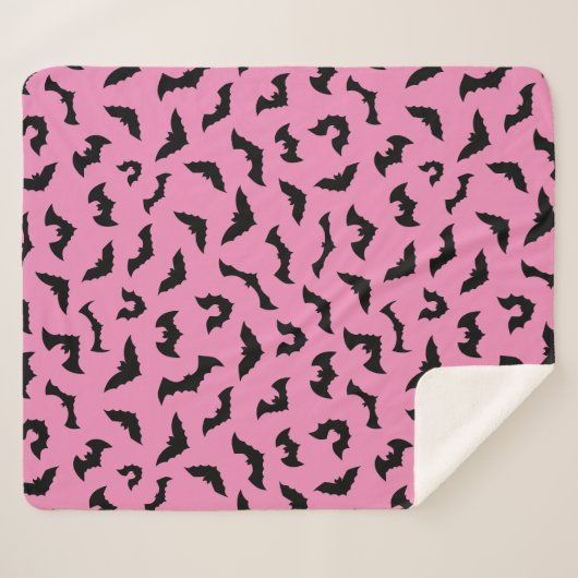 Pastellrosa Fledermaus Sherpadecke (Vorderseite (Horizontal))