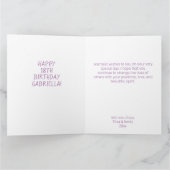 Pastellrosa Foto Geburtstagskarte Karte (Innenseite)