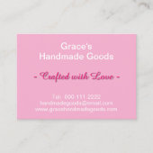 Pastellrosa Fotos QR Codes 3,5 x 2,5 Visitenkarte (Vorderseite)