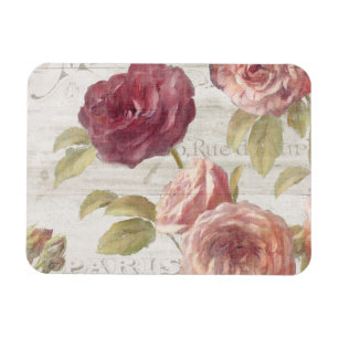 Pastellrosa-Franzose-Rosen Magnet