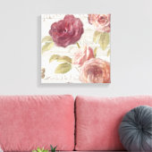 Pastellrosa Französische Rose Leinwanddruck (Insitu (Wohnzimmer))