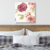 Pastellrosa Französische Rose Leinwanddruck (Insitu (Schlafzimmer))
