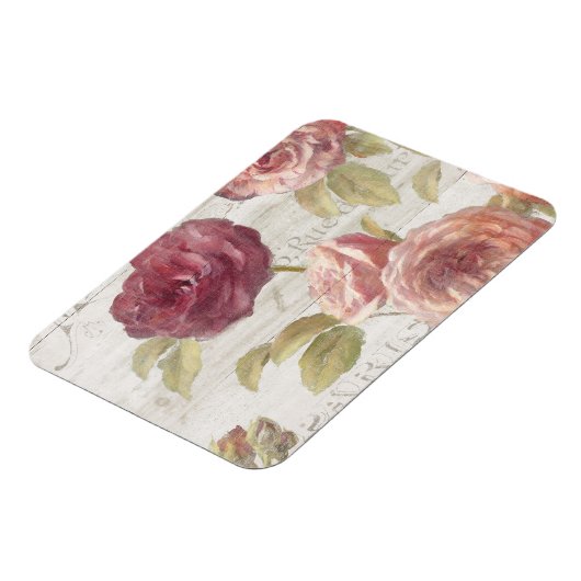 Pastellrosa Französische Rose Magnet (Linke Seite)