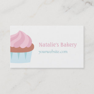 Pastellrosa Frosting Cupcake Bäckerei Gebäck Kuche Visitenkarte