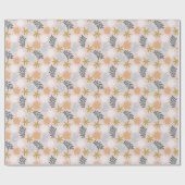 Pastellrosa Frühlingsleder Abstrakte Leaf und Blum Geschenkpapier (Flach)