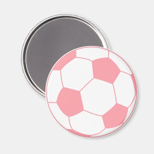 Pastellrosa Fußball Magnet (Vorderseite/Rückseite)