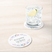 Pastellrosa, Gelb und Blau Runder Pappuntersetzer (Vor Ort)