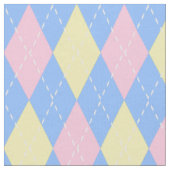 Pastellrosa Gelbes Raute-Muster Stoff (Nahaufnahme)