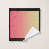 Pastellrosa Gelbfärbung Badhandtuch Set (Waschlappen)