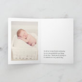 Pastellrosa Geometrisch Dankeskarte (Innenseite)