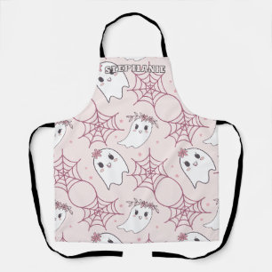 Pastellrosa Gespenst Halloween Kawaii Muster Schürze