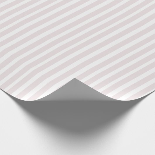 Pastellrosa gestreift geschenkpapier (Ecke)