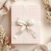Pastellrosa Gingham Geschenkpapier