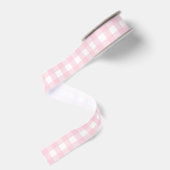 Pastellrosa Gingham Ripsband (Rückseite)