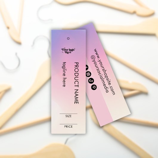 Pastellrosa, glänzender Regenbogen-Logo-Größe Prei