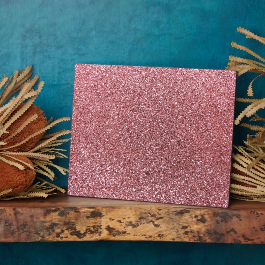 Pastellrosa Glitzer Fotoplatte (Seite)