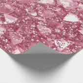 Pastellrosa Glitzer Geschenkpapier (Ecke)