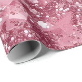 Pastellrosa Glitzer Geschenkpapier (Rolleneckpunkt)