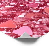 Pastellrosa Glitzer Poster (Ecke)