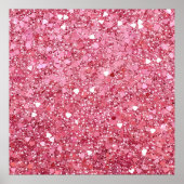 Pastellrosa Glitzer Poster (Vorne)