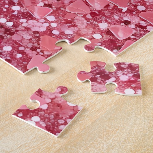 Pastellrosa Glitzer Puzzle (Seite)