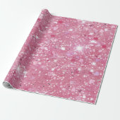 Pastellrosa Glitzer Wrapping Paper Geschenkpapier (Ungerollt)