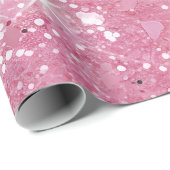 Pastellrosa Glitzer Wrapping Paper Geschenkpapier (Rolleneckpunkt)
